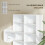 Homcom HOMCOM 640 CD Storage Unit 360 DVD Storage Tower w/ 18 Compartments White 4