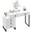 Homcom HOMCOM Dressing Table with LED Leaf Shape Mirror and 5 Drawers, White 2