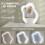 Homcom HOMCOM Dressing Table with LED Leaf Shape Mirror and 5 Drawers, White 4