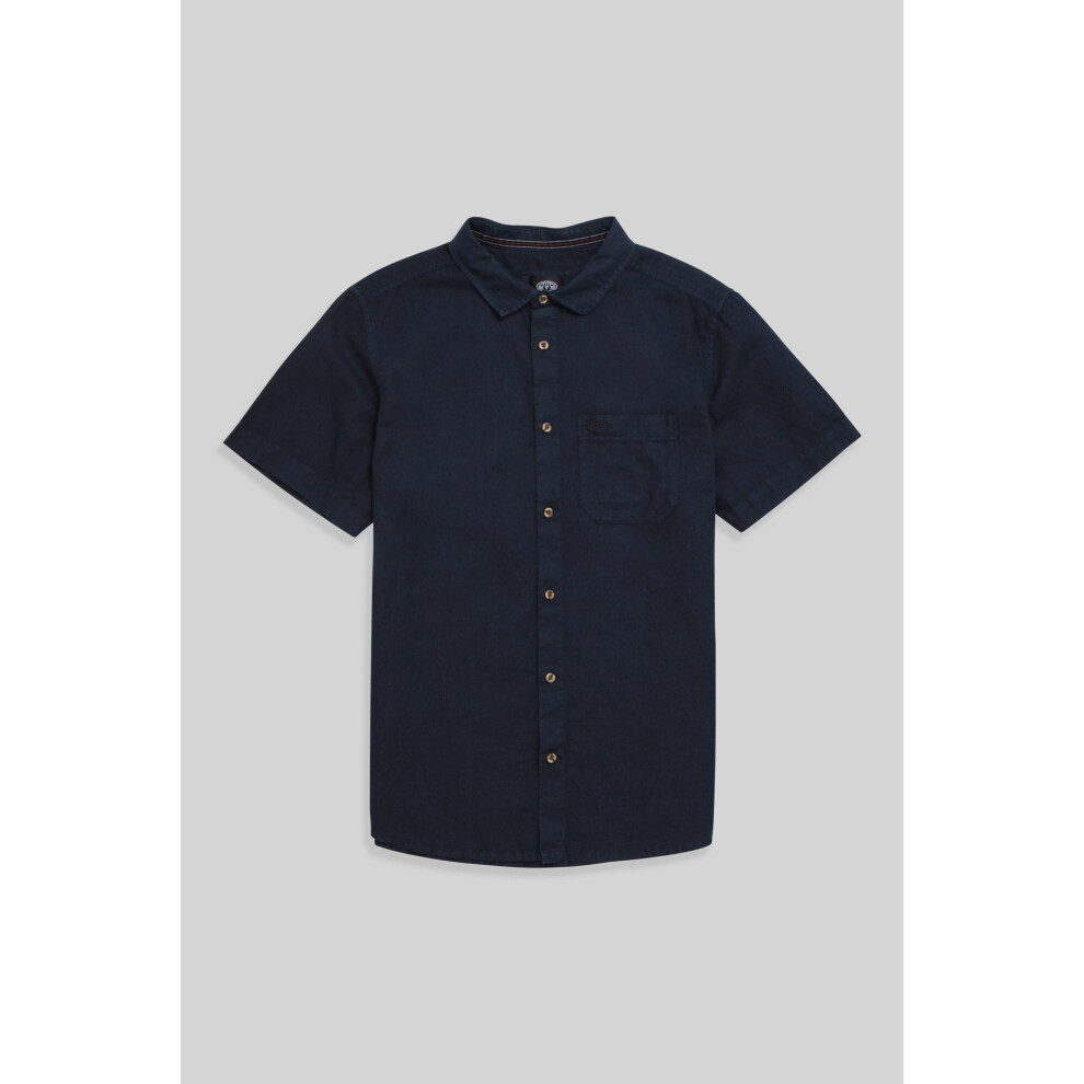 (XS, Navy) Animal Mens Bayside Organic Shirt