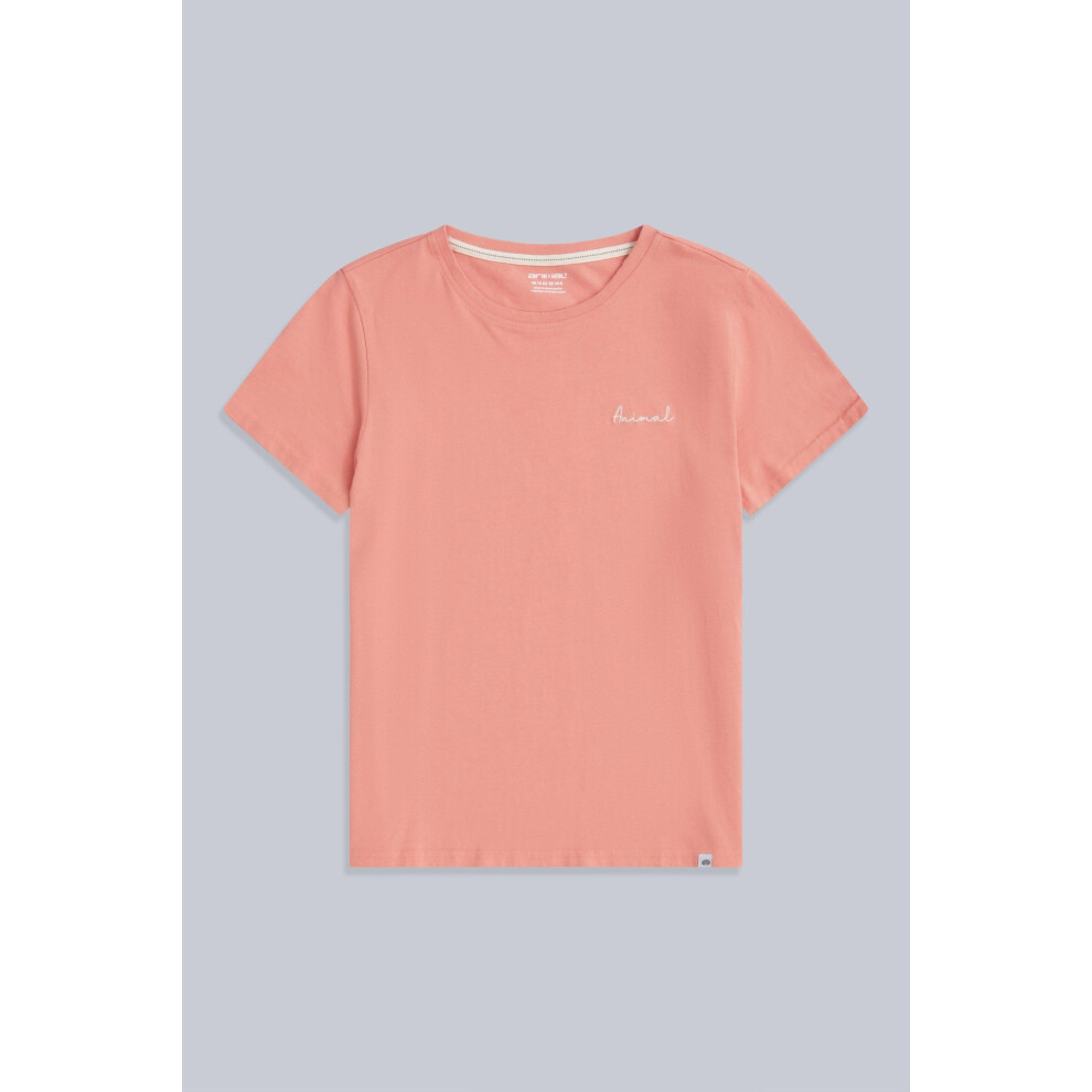 (16 UK, Pink) Animal Womens/Ladies Marina Logo Organic T-Shirt