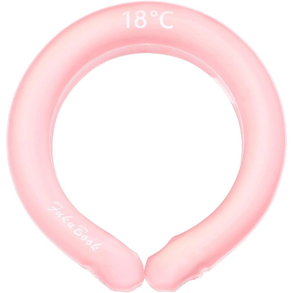 Gogerstar Pink (Pink) Neck Cooling Tube, Wearable Cooling Neck Wraps For Summer Heat | Hands Free Cold Gel Ice Pack | Reusable Neck Cooler, Relief For Hot Flashes An