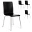 (Black, 4) Dining Chairs Chrome & Bentwood Cafe Style Madison 1