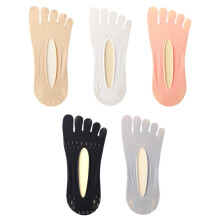 5 Pairs Women's Yoga Toe Socks, Anti-Bunion, No Show