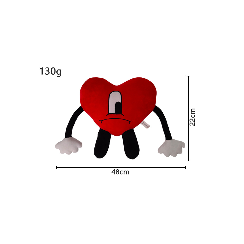 Red (Red) 48Cm Kawaii Un Verano Sin Ti Bad Bunny Plush Toy S