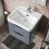 NES Home Nes Home Grey 500mm Wall Hung Basin Vanity Unit 4