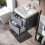NES Home Nes Home Grey 500mm Wall Hung Basin Vanity Unit 5