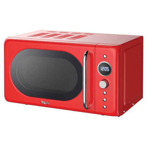 Koolatron Retro Microwave Oven, 20L 700W, 8 Pre-set Modes, Red