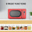 Koolatron Retro Microwave Oven, 20L 700W, 8 Pre-set Modes, Red 4