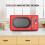 Koolatron Retro Microwave Oven, 20L 700W, 8 Pre-set Modes, Red 5