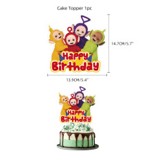 (Cake Topper-)Teletubbies Thema Kindergeburtstagsfeier Cartoon Dekorationsset Ballonbedarf