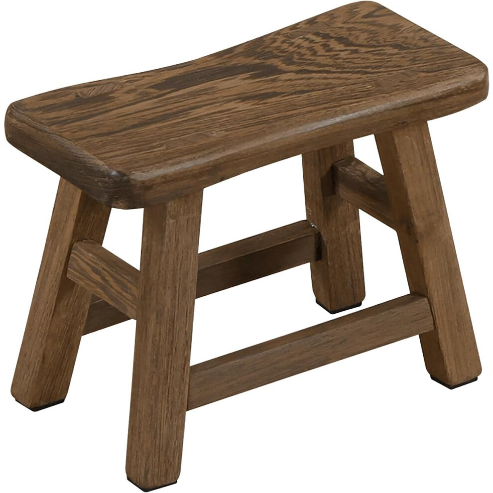 (Wood) Wooden Stool Step Small Footstool Bench Plant Stand Rustic Fishing Wooden Stool for Kids Adults Living Room,Bathroom, Kitchen, Office