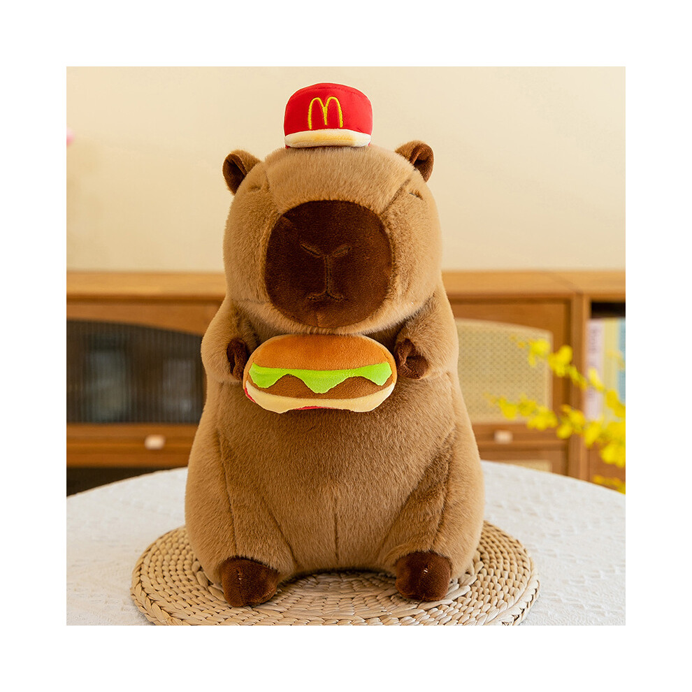(30cm) Mcdonalds Corp Capybara Hamburger Plush Toy Stuffed Animal Gifts Kids Doll