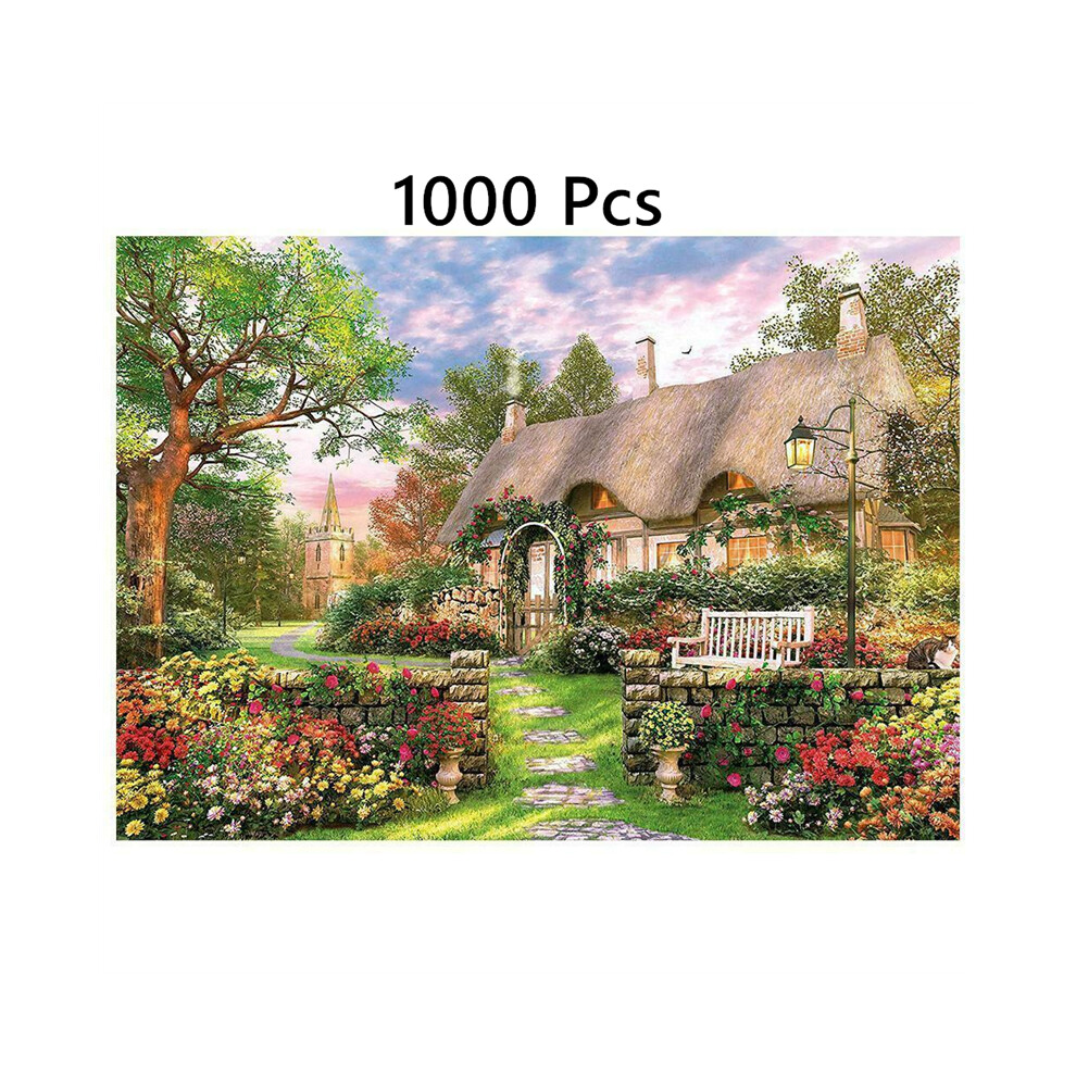 (Village) Pcs Village 1000 Puzzle England Cottage Jigsaw Educational Toy Kids Adults Gifts