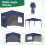 Birchtree (Blue) Birchtree Waterproof Pop Up Garden Gazebo - 3 x 3m 8