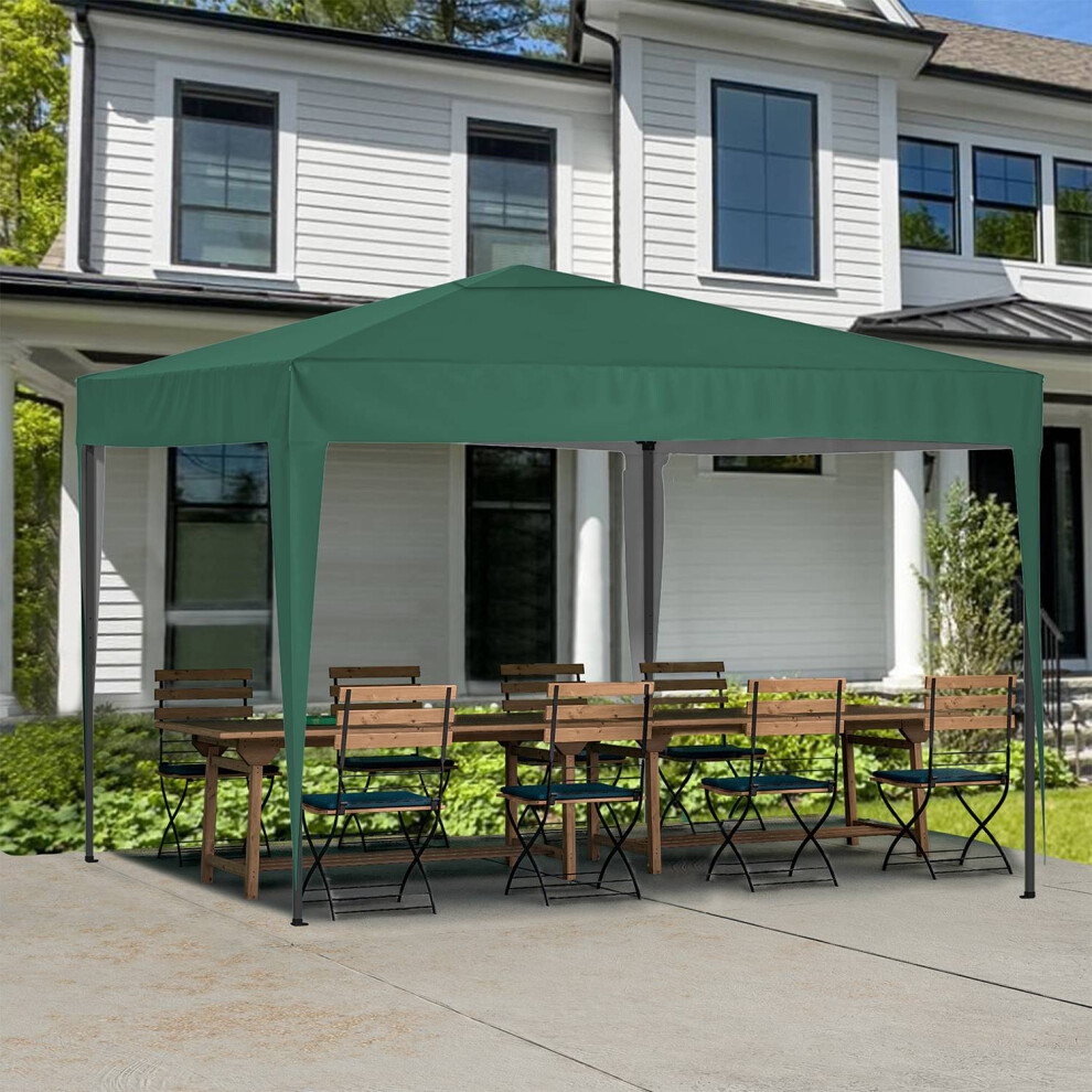 (Green) Birchtree Waterproof Pop Up Garden Gazebo - 3 x 3m