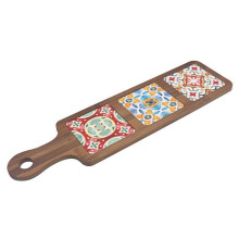 Tuscany Cutting Board Multi Coloured Wood Large 49.5x13cm Kitchen Prep Tool