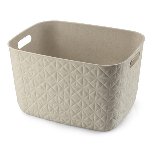 Softex Large Storage Basket 19L Chalk White Plastic for Home Office Indoor Use