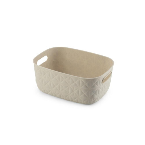 Softex Small 4L Chalk White Plastic Basket for Home Office Storage Organizer