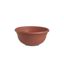 Mediterranean Bowl Planter 25cm Terracotta Plastic Lightweight Indoor outdoor