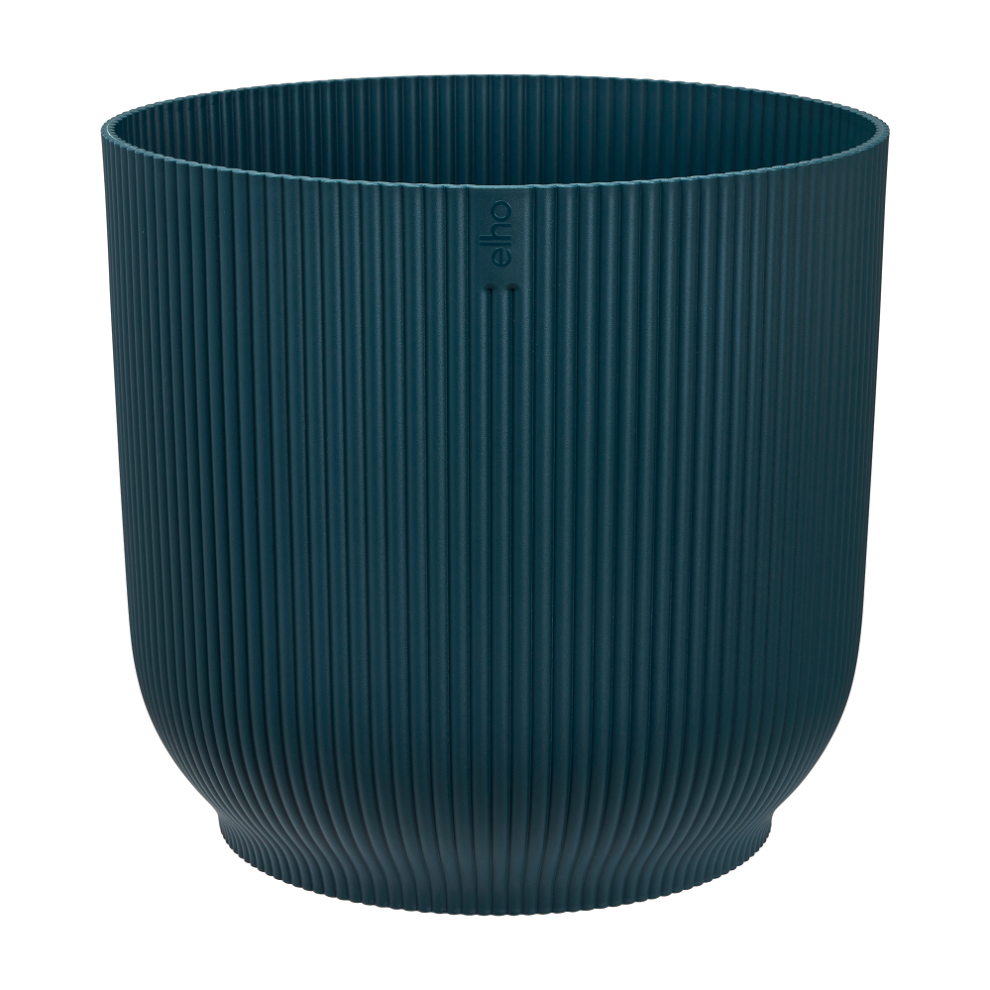 Vibes Fold Round 35cm Deep Blue Flower Pot with Wheels Eco Friendly Plastic-image-OPC-PGGF7M9-NEW