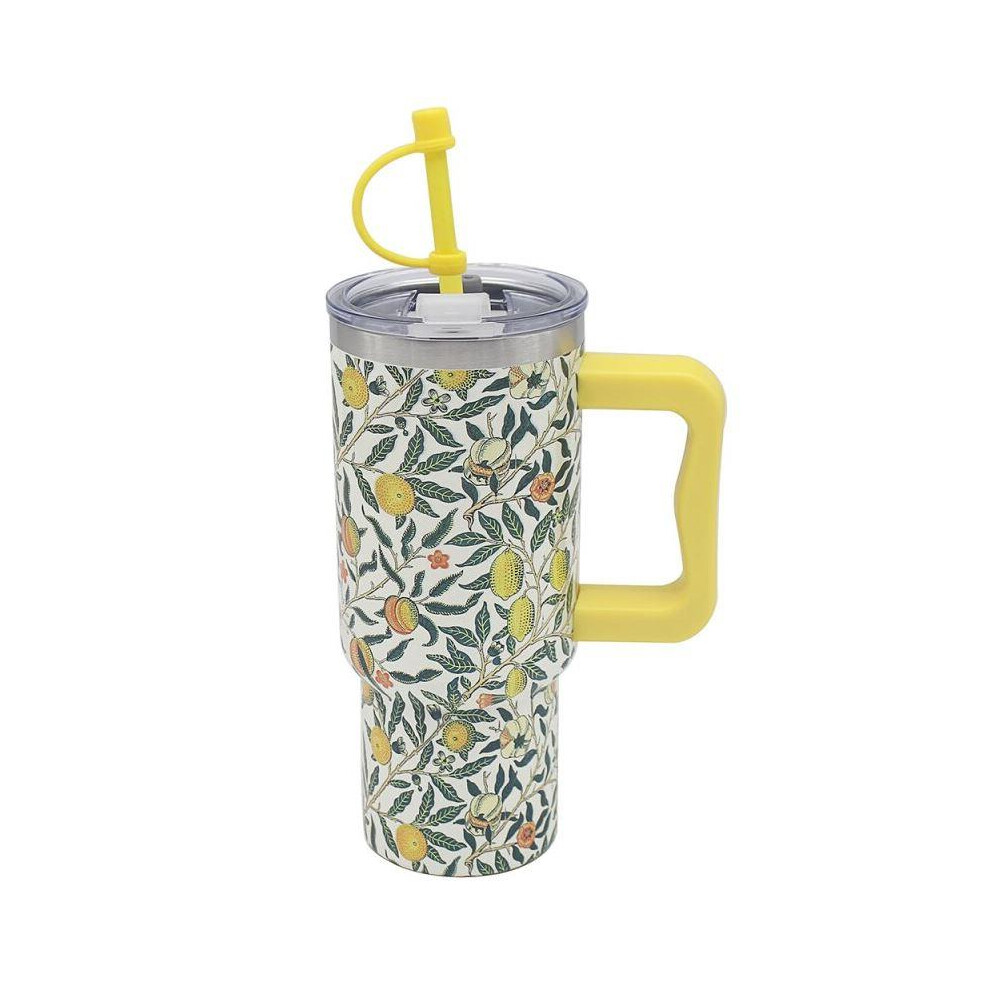 Lesser & Pavey Fruits Drinks Cup 700Ml With Straw Multi Coloured Metal Cold Beverage Holder