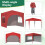 Birchtree (Red) Birchtree Waterproof Pop Up Garden Gazebo - 3 x 3m 8