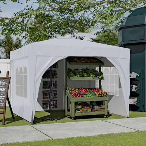 Birchtree (White) Birchtree Waterproof Pop Up Garden Gazebo - 3 x 3m 2