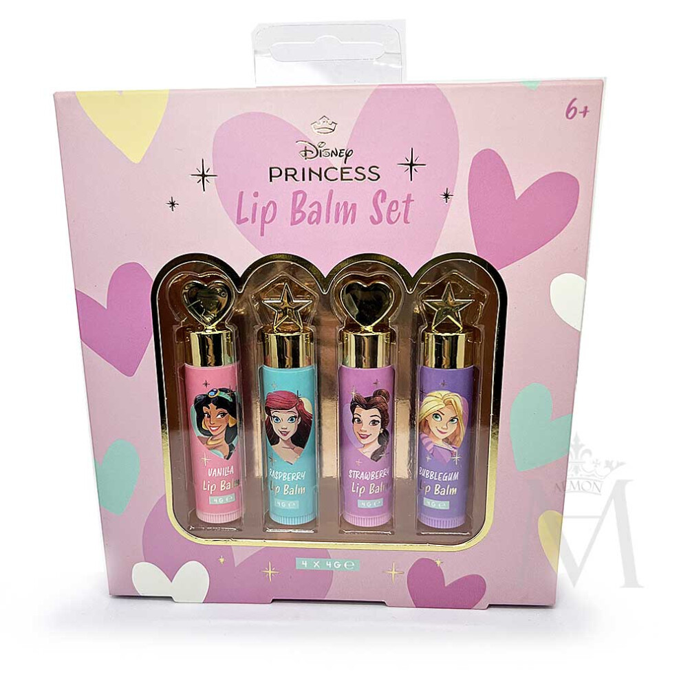 Disney Princess Scented Lip Balms 4 Pack