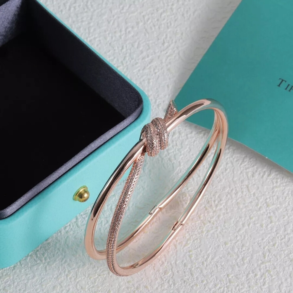 Tiffany & Co. Women's Rose Gold Double Knot Bracelet