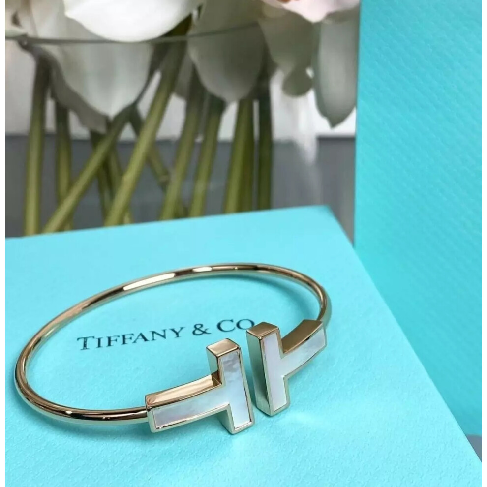 Tiffany & Co. Women's Gold Double T Bracelet