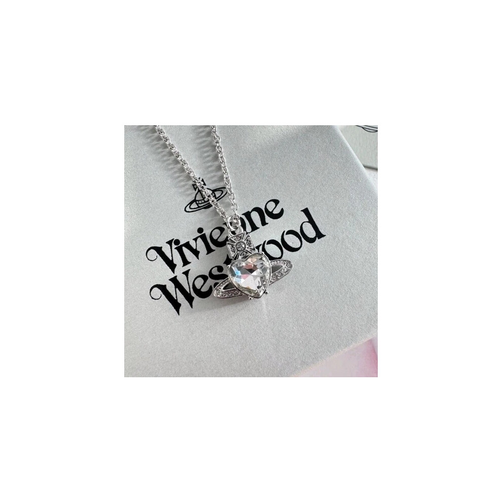 Vivienne westwood heart crystal necklace. WITH BOX