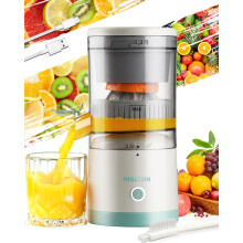 (White) Electric Juicer Rechargeable - Citrus Juicer Machine with USB and Portable Juicer, Anti-Drip Function Juicer for Orange