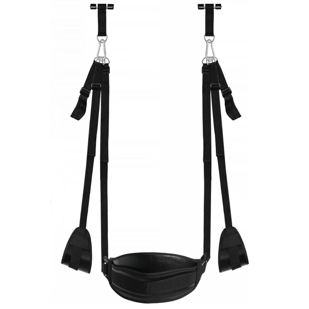 Gogerstar Door Sex Swing With Seat, Leather Cushion Thick Fluff With Adjustable Straps,Sex Door Love Slings Bondage Restraints For Adult Sex Toys Couples