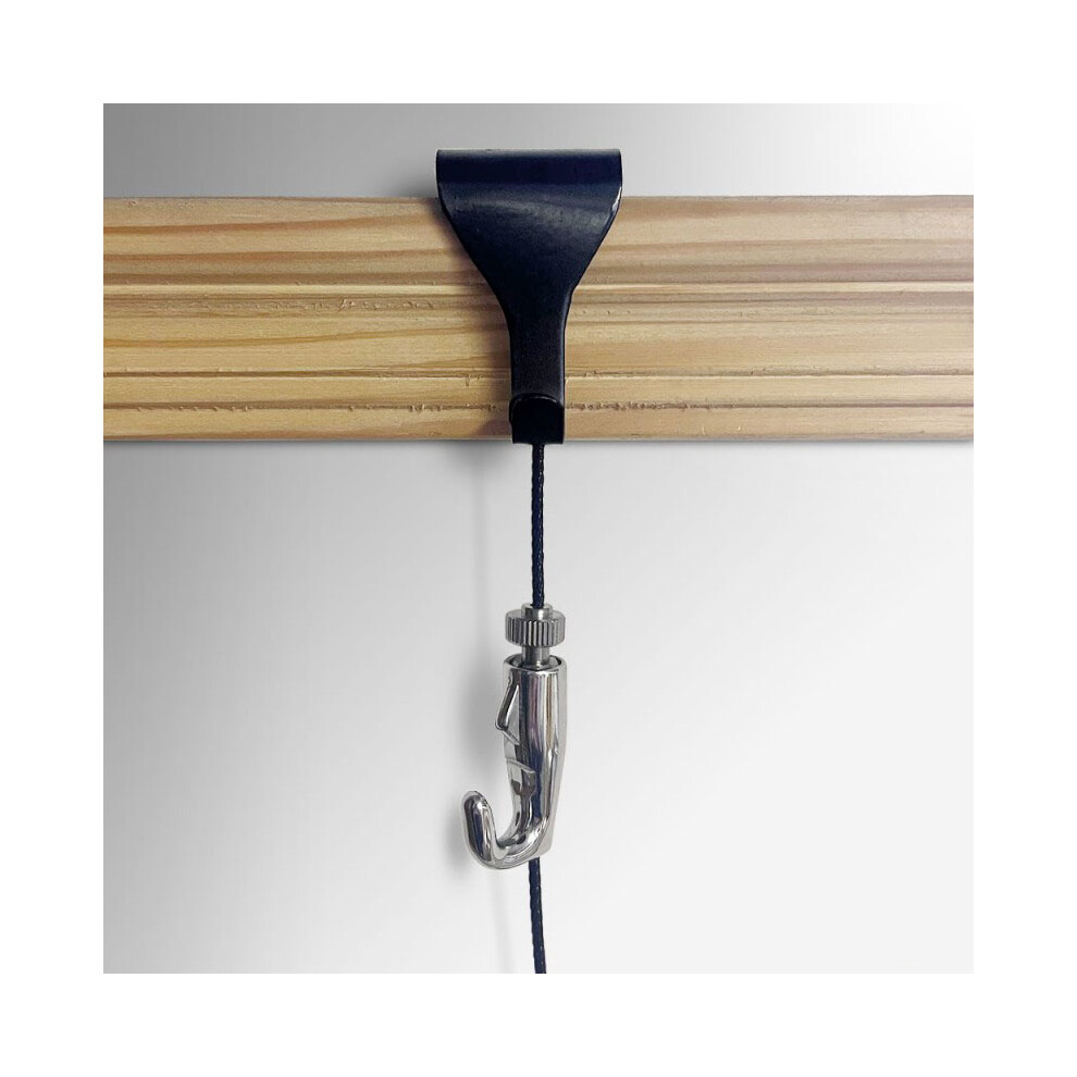 (5 Meter) Black Moulding & Self Locking Captain Hook Kit 9502787323156