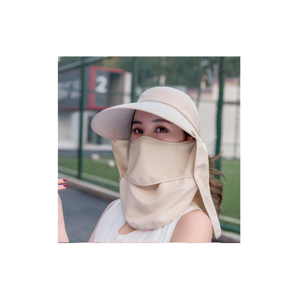 (beige) Summer Hats For Women Sun Hat With Breathable Suncreen Outdoor Bicycling Beach Cap Visor Wide Brim Sunhat Female New-image-OPC-PGGGC77-NEW