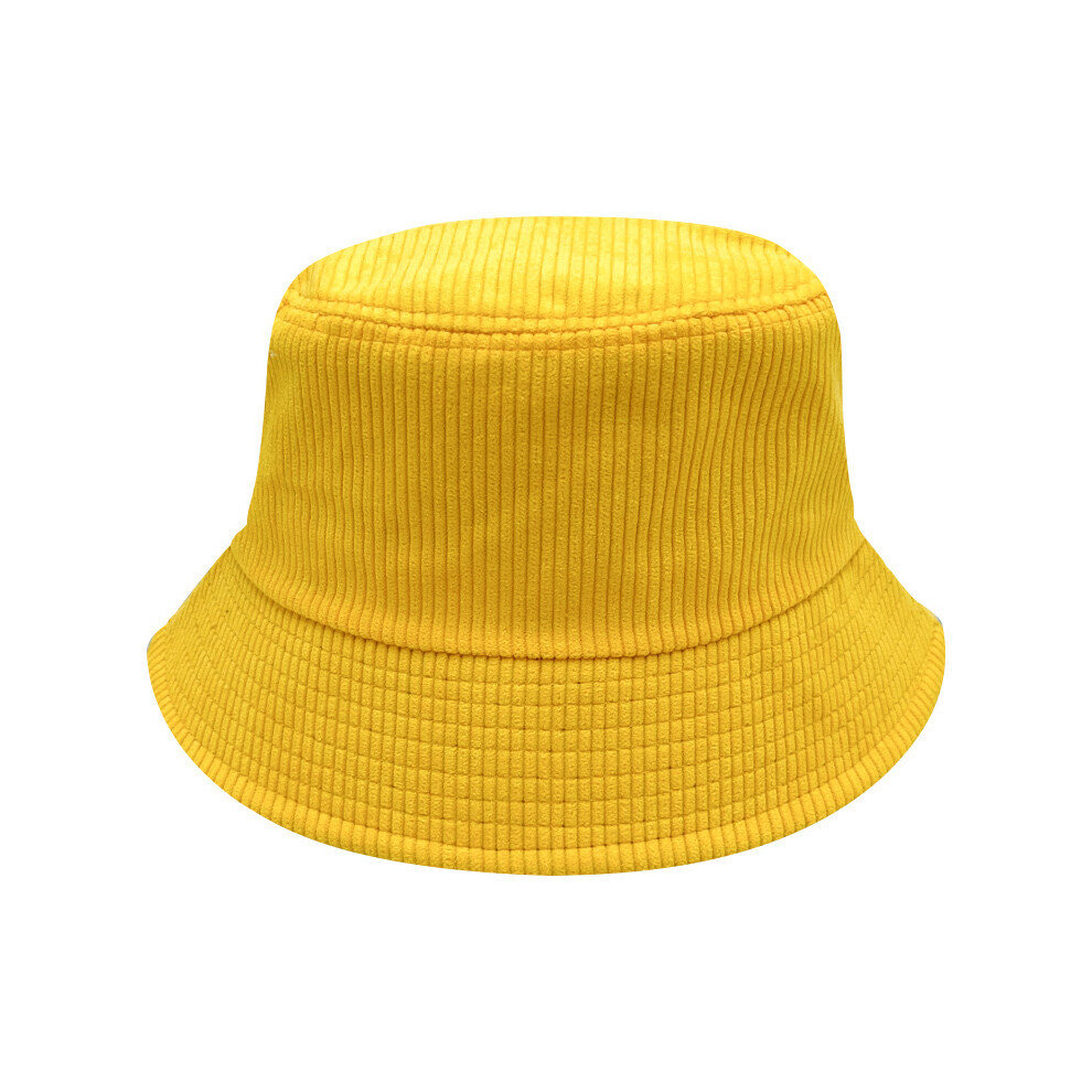(Yellow, Over 15 Embroidery) Professional High Quality Embroidered Corduroy Fisherman's Hat Design Your Own Corduroy Logo Fisherman's Hat-image-OPC-PGGGKGG-NEW