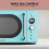Koolatron Retro Microwave Oven, 20L 700W, 8 Pre-set Modes, Blue 5