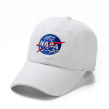 (White)Nasa-Stil Buchstabenstickerei Hut Baseballkappe für Männer und Frauen Cape Helm Reisen