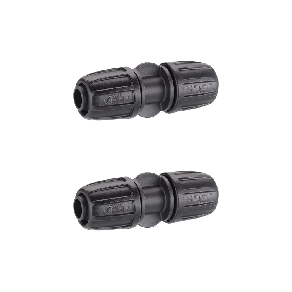 Claber 91023 Half-Inch Straight Hose Pipe Connector.  Pack of Two