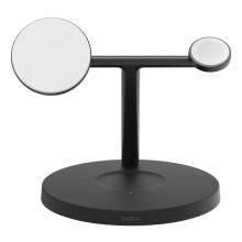 Belkin BoostCharge Station de Recharge 3-en-1 avec Qi2 Chargeur MagSafe pour iPhone 16,Apple Watch,AirPods,Noir