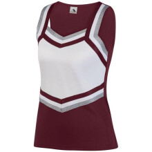 Augusta Sportswear 9141.V93.XS Girls Pike Shell, Maroon, White & Metallic Silver - Extra Small