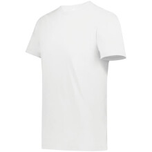 Augusta Sportswear 6951.803.S Youth All-Day Core Basic 50 Percent Cotton & 50 Percent Polyester T-Shirt, Ultra White - Small