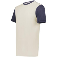 Augusta Sportswear 6877.22V.XL Youth Gameday Vintage Ringer T-Shirt, Birch & Navy Heather - Extra Large