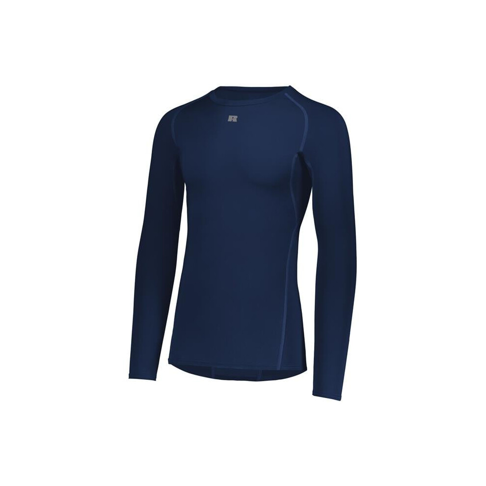 Russell R20cpm.nav.2xl Long Sleeve Compression T-Shirt, Navy - 2XL Blue