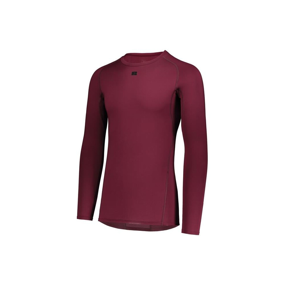 Russell R20cpm.mar.2xl Long Sleeve Compression T-Shirt, Maroon - 2XL Not,Specified