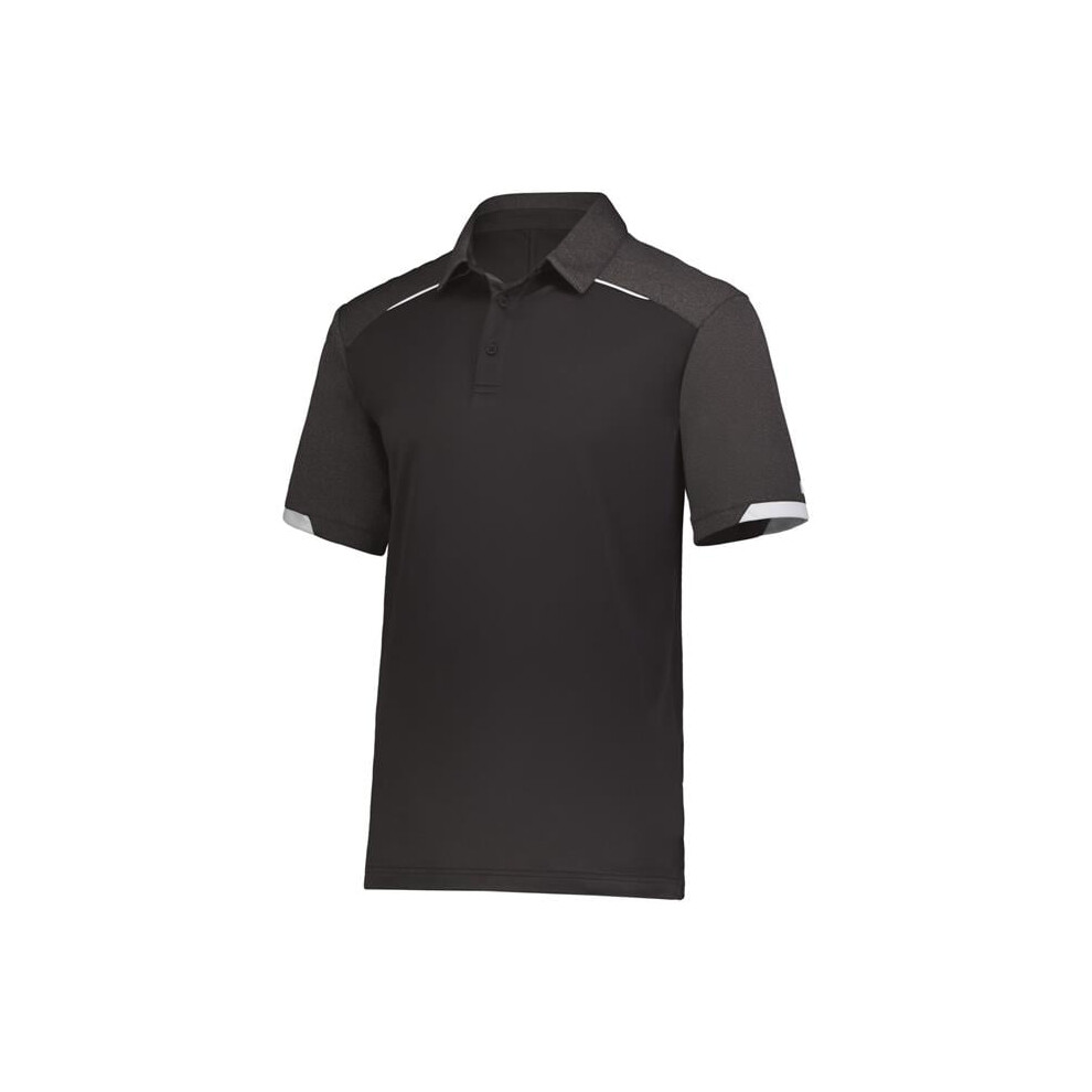 Russell R20DKM.BLK.2XL Legend Polo T-Shirt, Black - 2XL