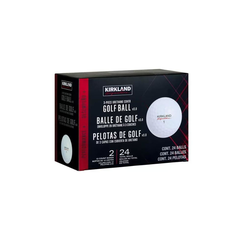 Photos - Golf Kirkland Signature 3-Piece Urethane  Balls - White, Premium Distance, Spin & Control