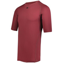 Russell R21CPM.MAR.M Half Sleeve Compression T-Shirt, Maroon - Medium