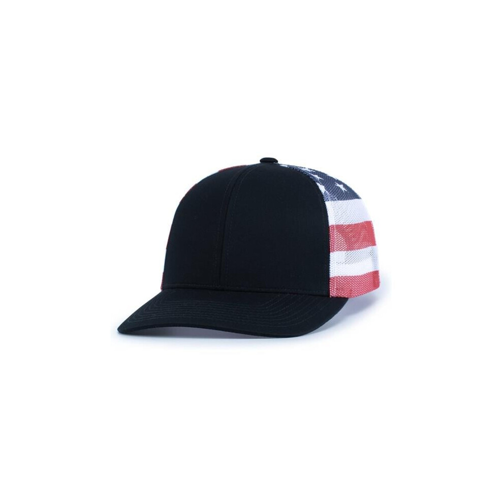 Pacific Headwear 104P.766.OS Printed Trucker Cap, Navy & USA - One Size-image-OPC-PGGHGT7-NEW